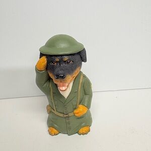 Staffordshire Dogbodies Blythe Collectibles Rottweiler Military Dog Figurine New